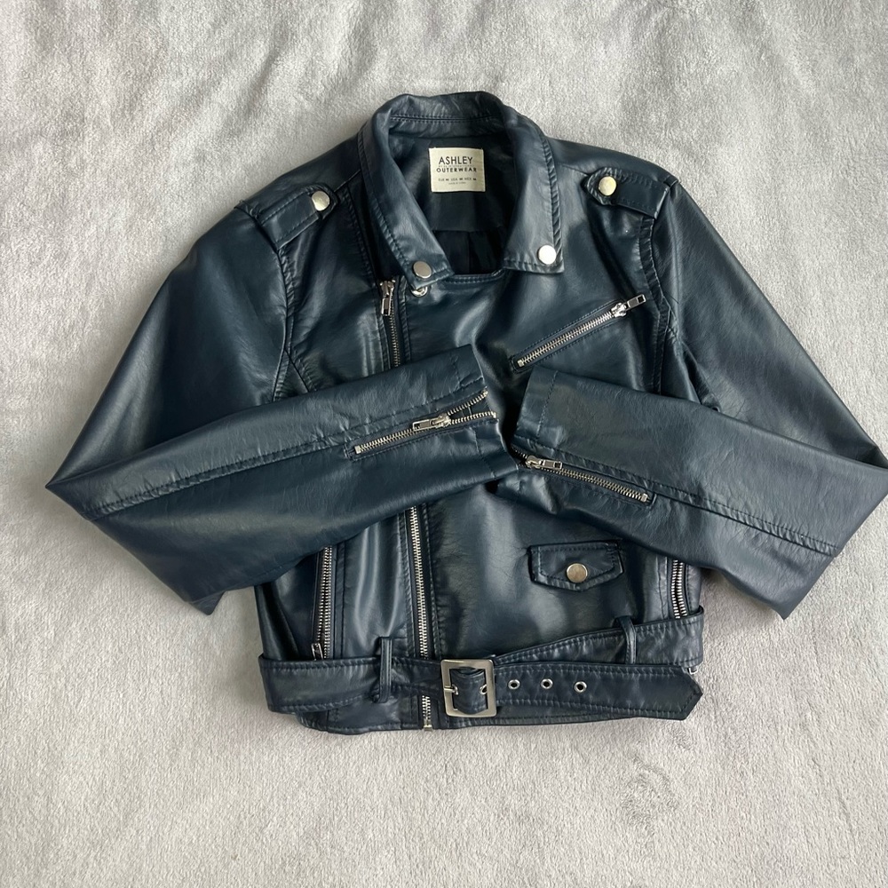 Leather Blue Jacket